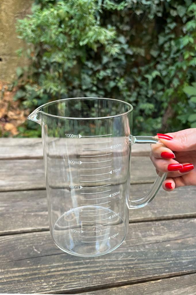 Glas Beher 1000ml 10 cm Durchmesser X 16 cm H