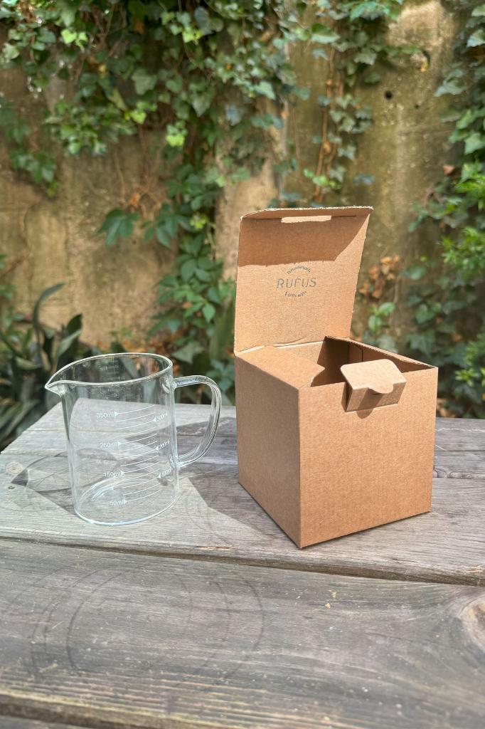 Glass Beher 350ml 8 cm Diameter X 10,5 cm H