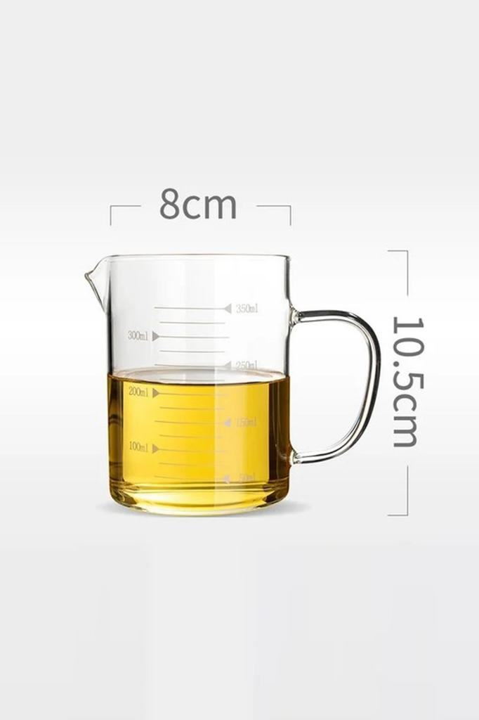 Glass Beher 350ml 8 cm Diameter X 10,5 cm H