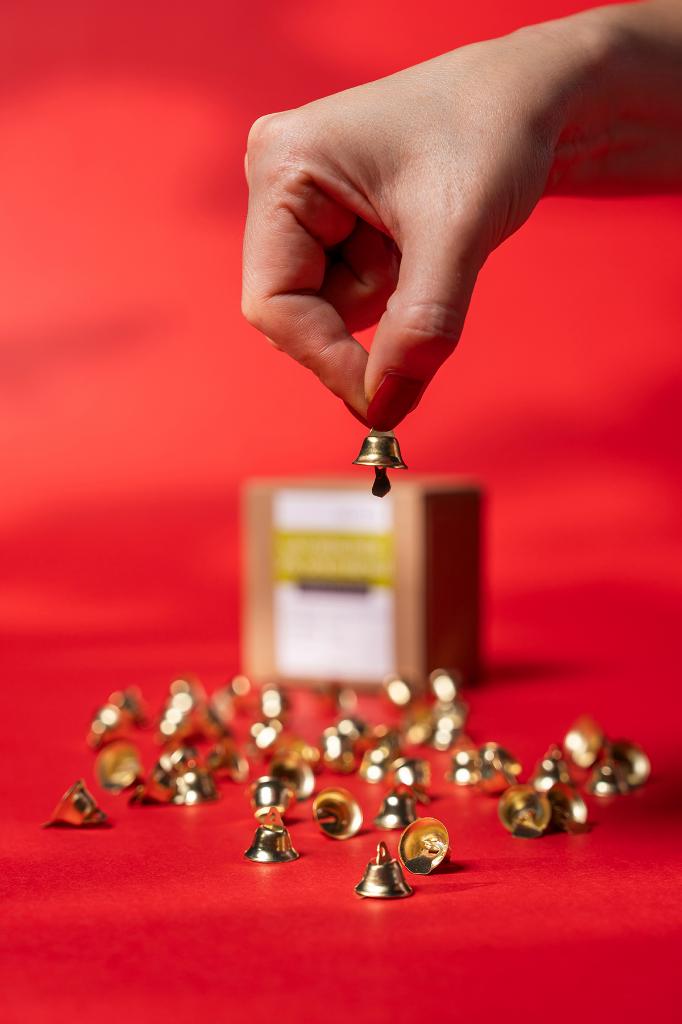 Çan Şeklinde Zil Gold Rengi 50 Adet