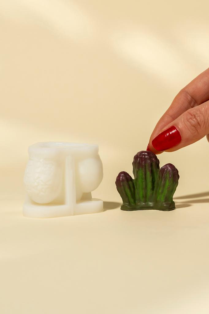 Cereus Kaktüs Silikon Mum Kalıbı