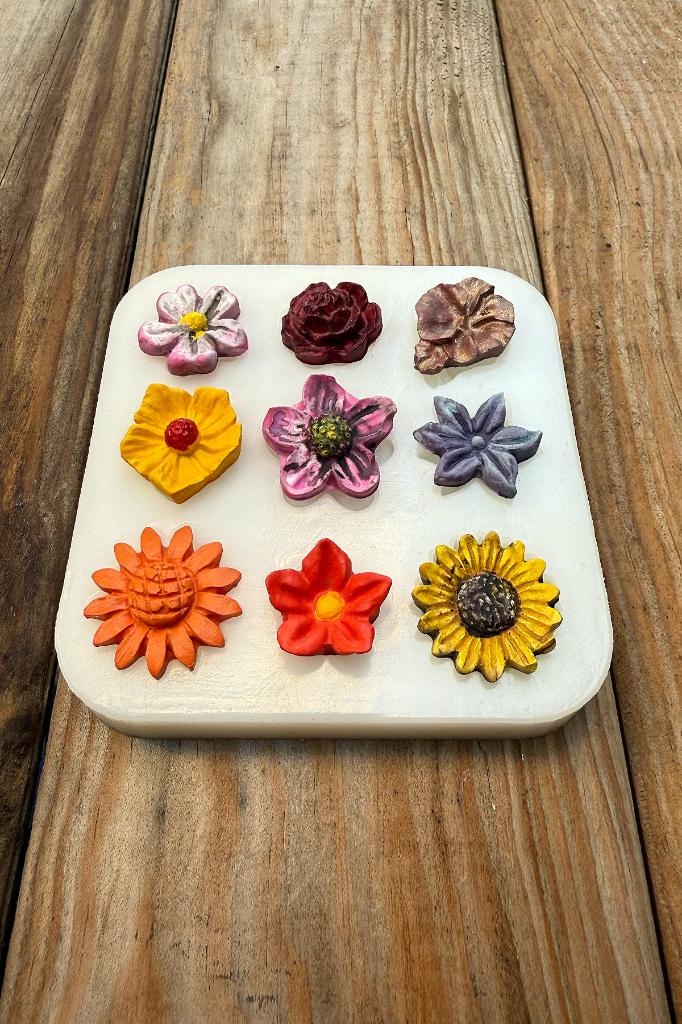 Çiçek Süsleme Set2 Silikon Mum Kalıbı