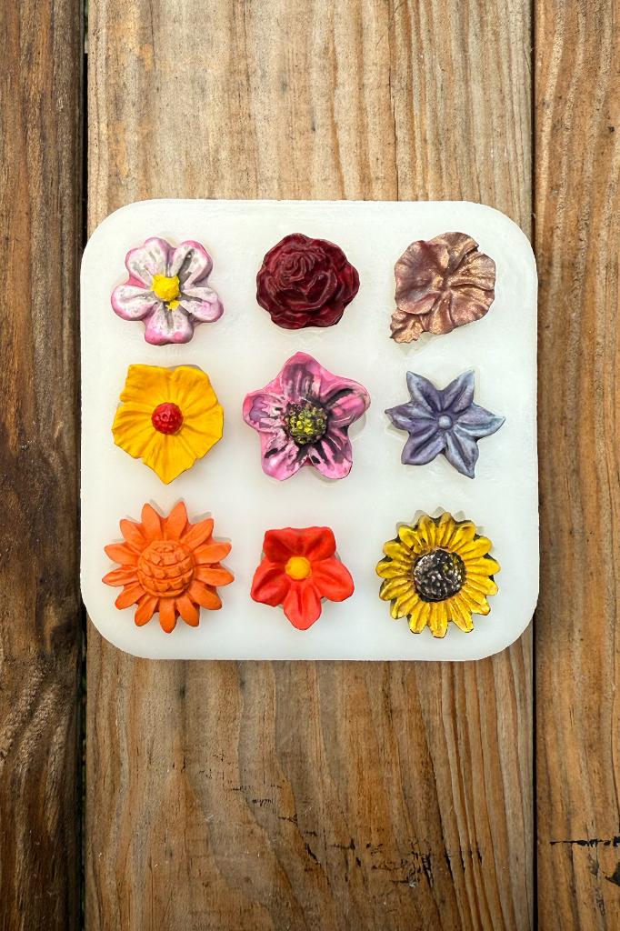 Çiçek Süsleme Set2 Silikon Mum Kalıbı