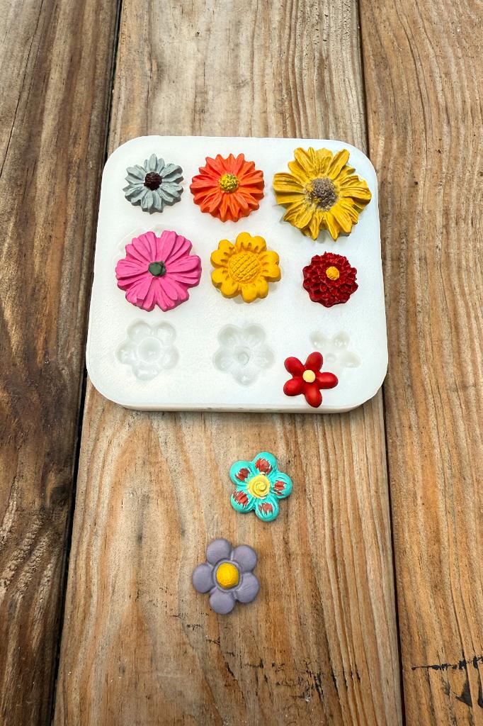 Çiçek Süsleme Set3 Silikon Mum Kalıbı