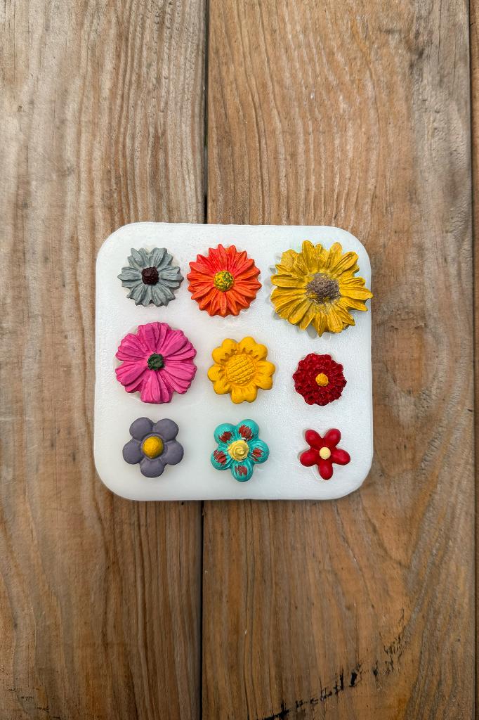 Çiçek Süsleme Set3 Silikon Mum Kalıbı