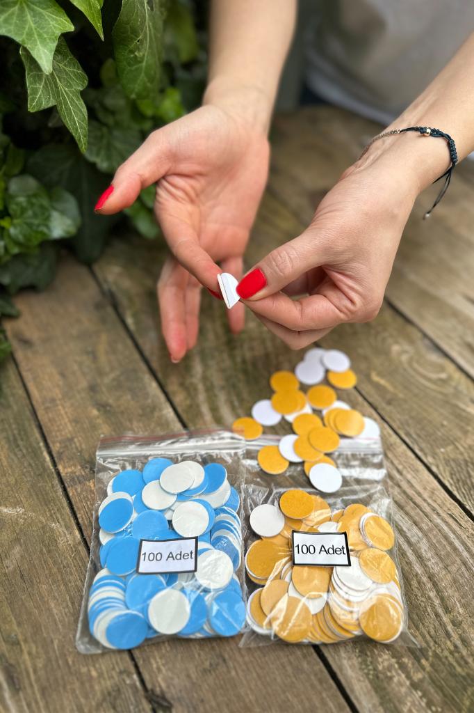 Çift Taraflı Yuvarlak Köpük Bant (Çap:20mm) (100 Adet)