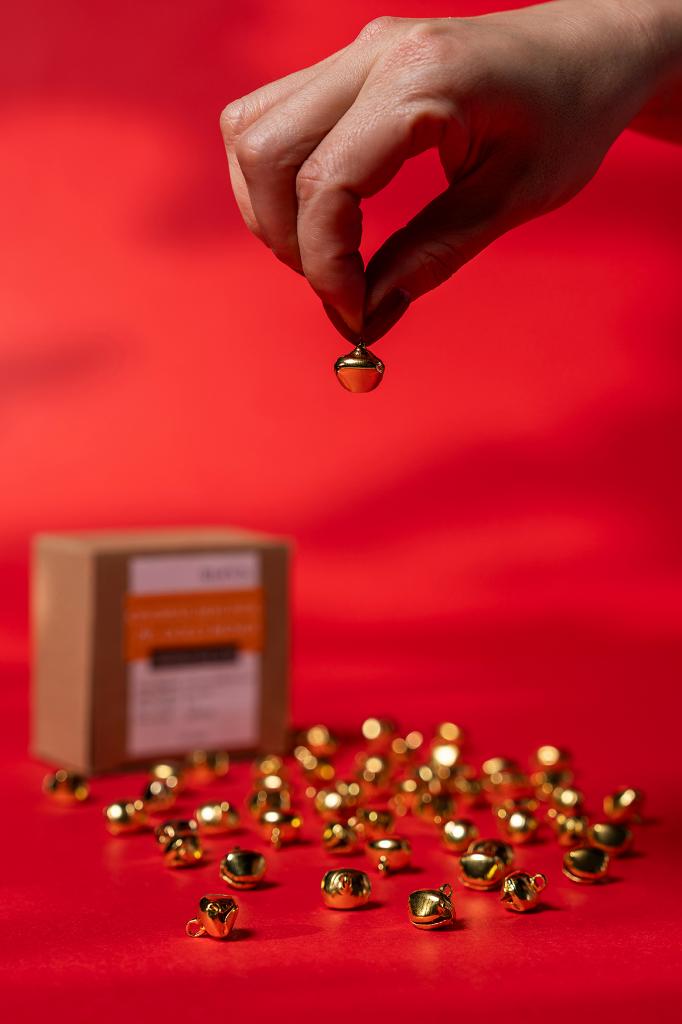 Çıngırak Şeklinde Zil Gold Rengi 50 Adet
