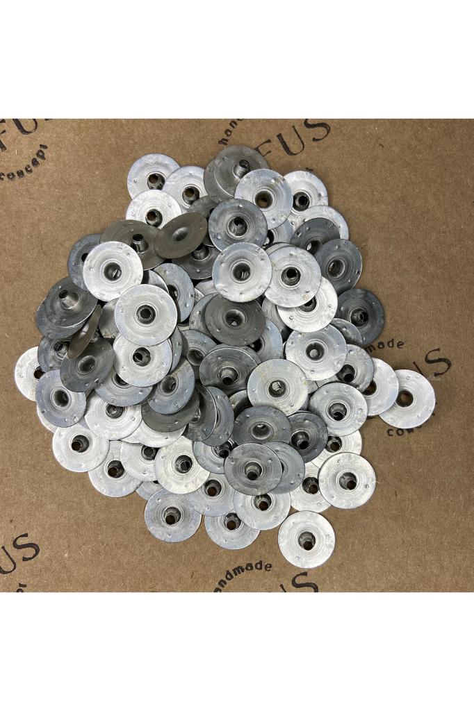 Clip-Dochthalter für Baumwolldocht - 100 Stück ( H: 4mm Ø: 14mm )