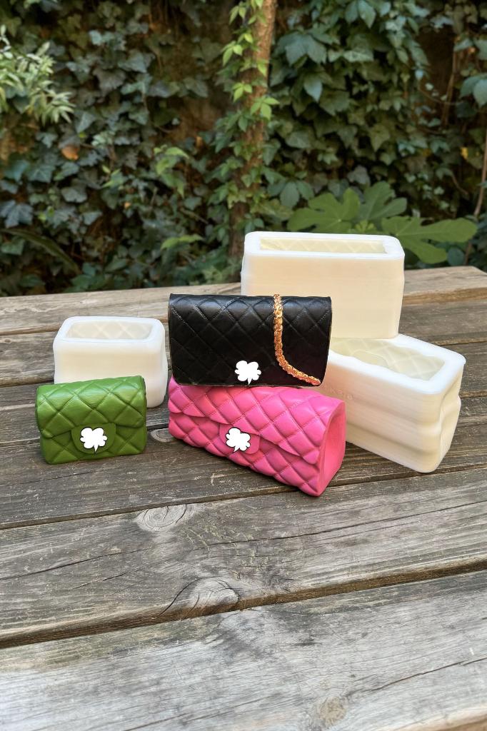 Clutch Çanta Üçlü Silikon Mum Kalıp Seti