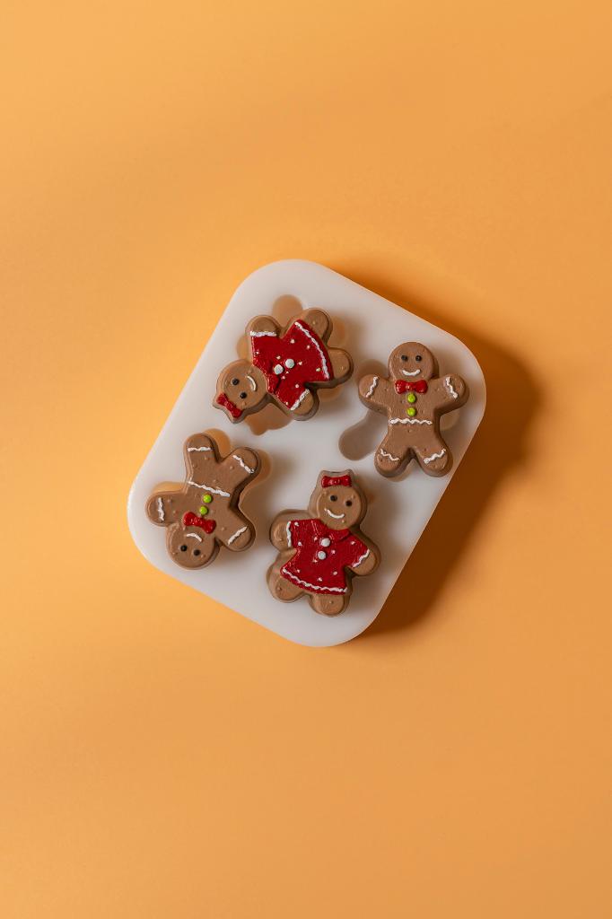 Cookie Mini Dörtlü Silikon Mum Kalıbı