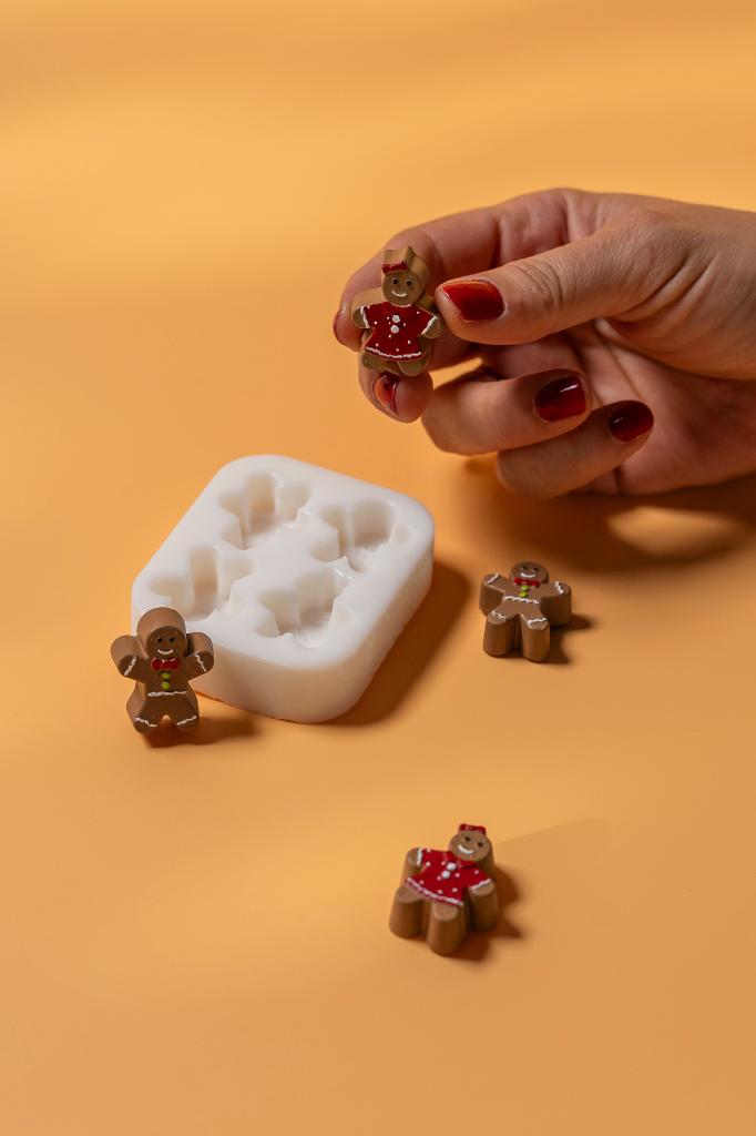 Cookie Mini Dörtlü Silikon Mum Kalıbı