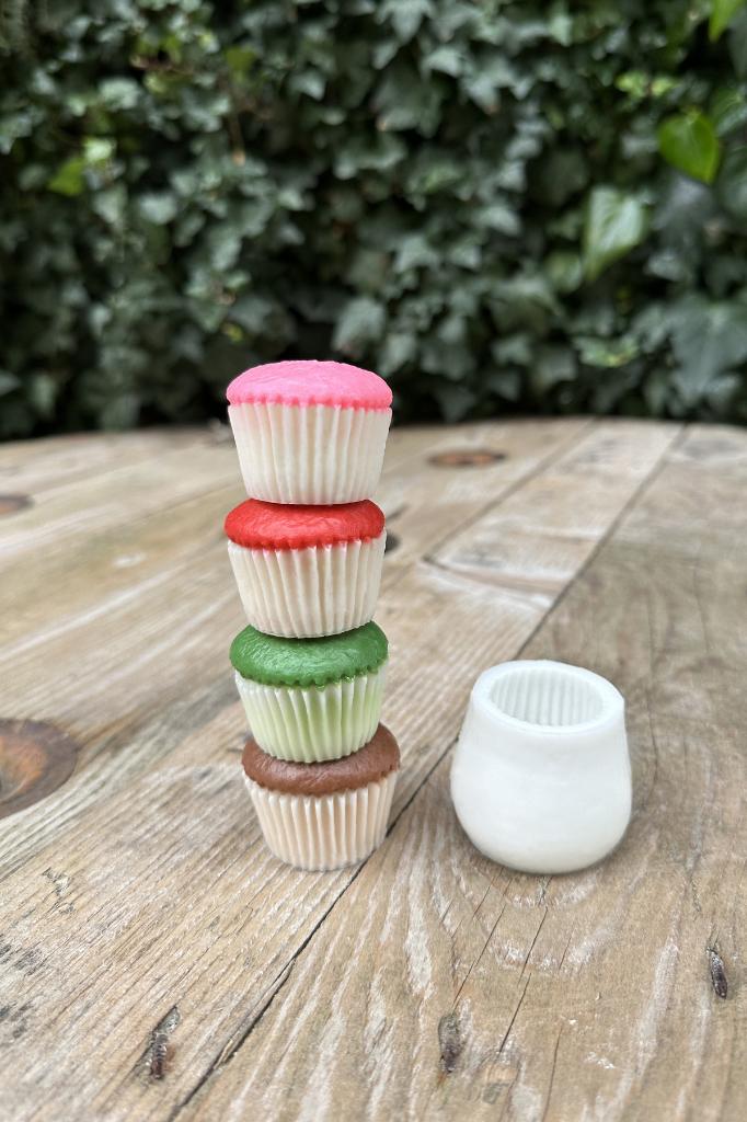 Cupcake Tekli Silikon Mum Kalıbı