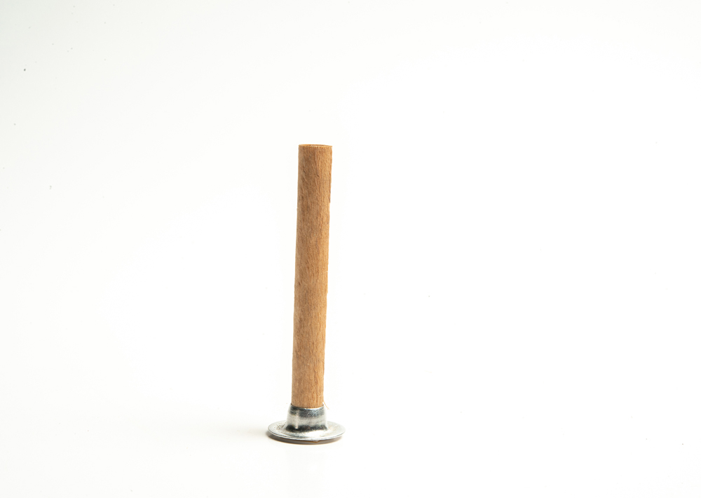 Круглая Деревянный фитиль с клейкой подставкой 100 шт ( Ø: 8mm x H:75 )