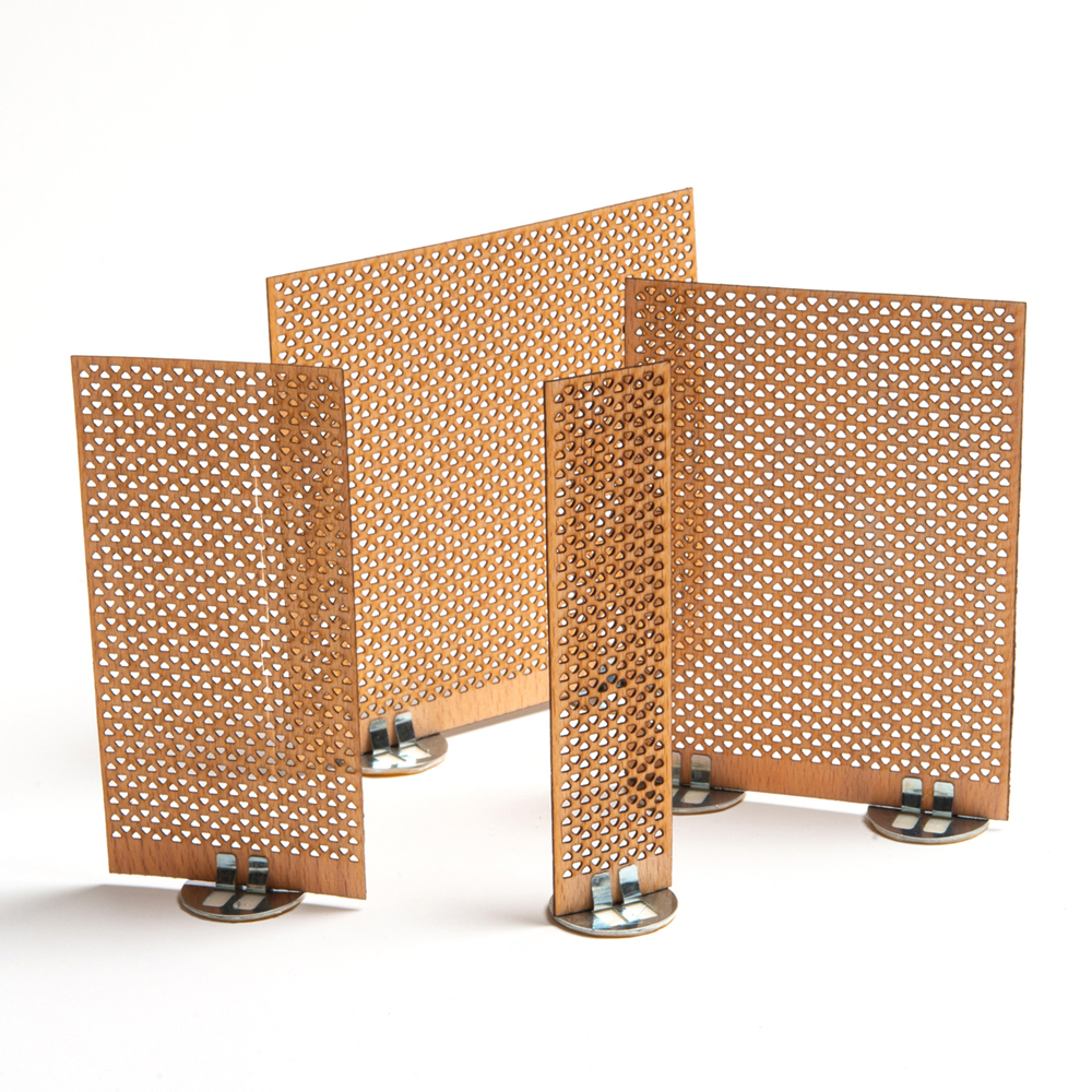 Delikli Model ( Üçgen ) Ahşap Mum Fitili ve Yapışkanlı Fitil Sehpası 20 Adet ( 50mm x 100mm x 0,5mm )