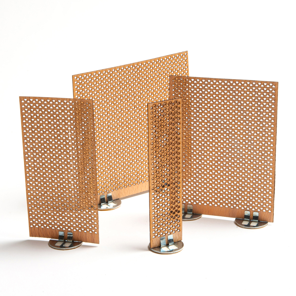 Delikli Model ( Üçgen ) Ahşap Mum Fitili ve Yapışkanlı Fitil Sehpası 40 Adet ( 25mm x 100mm x 0,5mm )