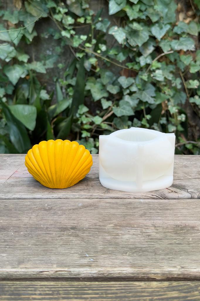 Deniz Kabuğu Büyük 3D Silikon Mum Kalıbı