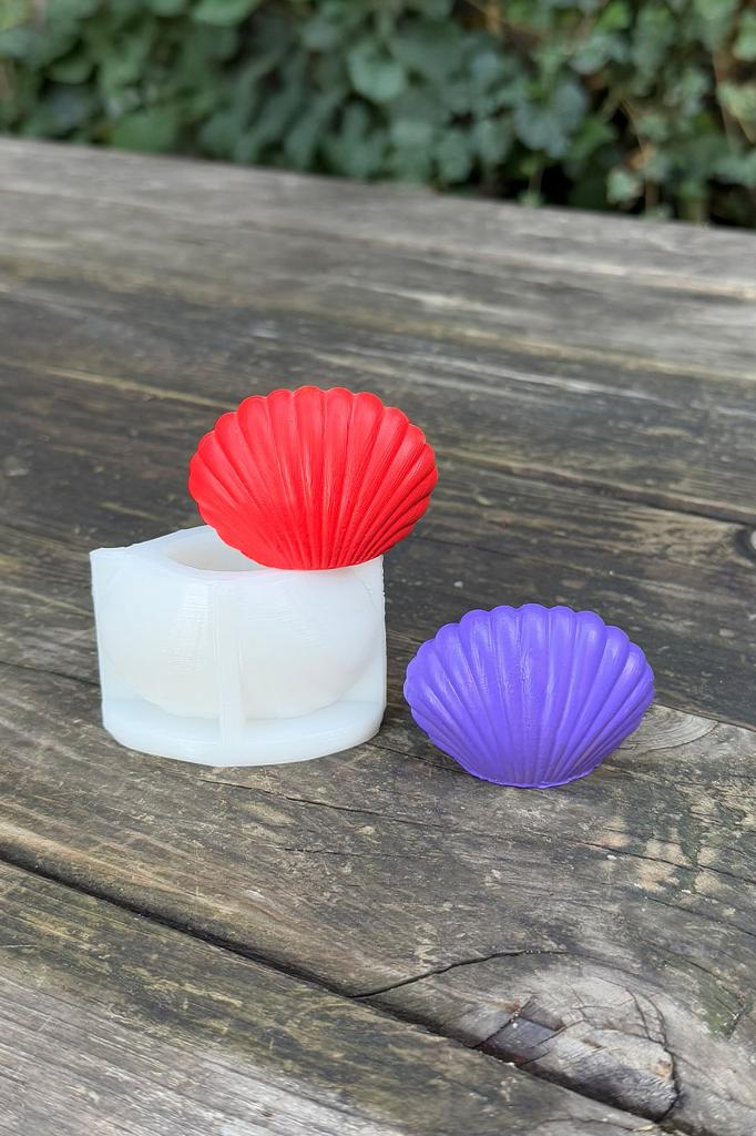 Deniz Kabuğu Küçük 3D Silikon Mum Kalıbı