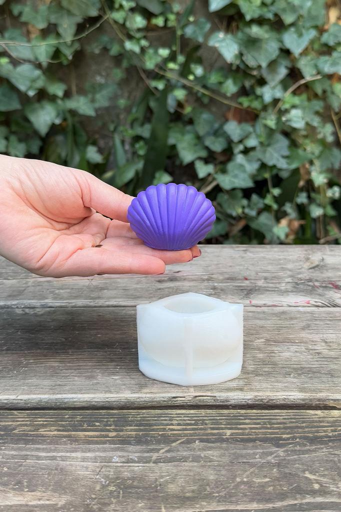 Deniz Kabuğu Küçük 3D Silikon Mum Kalıbı