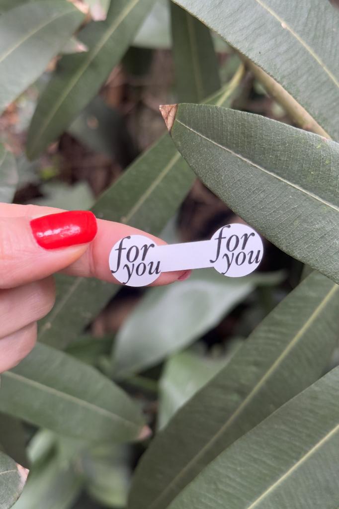 For You Model1 White Cotton Wick Label 100 pcs