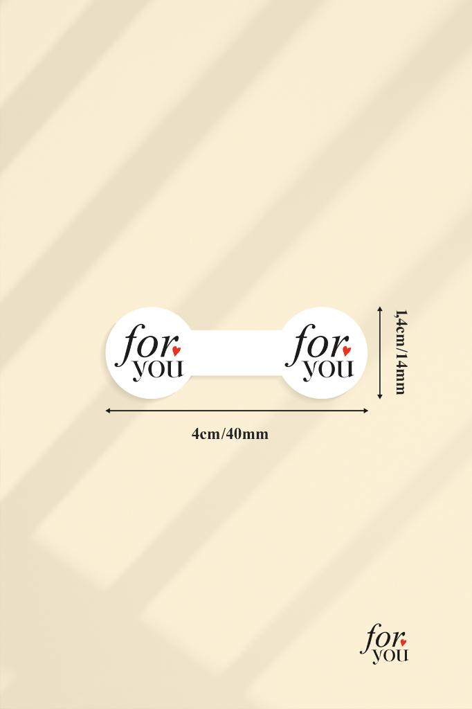 For You Model2 Beyaz İp Fitil Etiketi 100 Adet