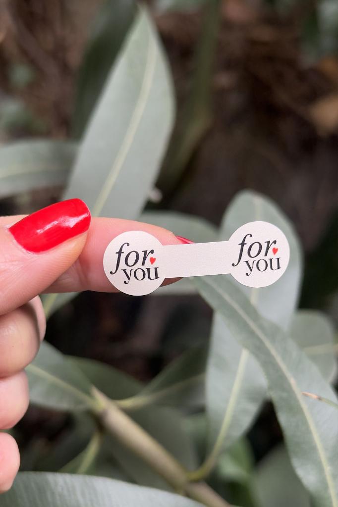 For You Model2 Cream Cotton Wick Label 100 pcs