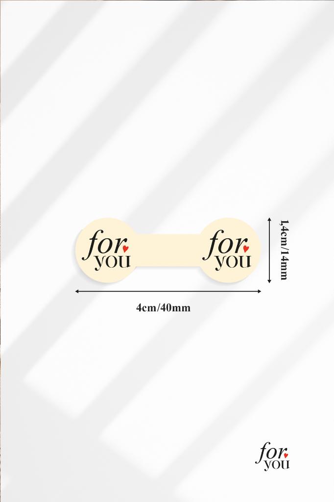 For You Model2 Cream Cotton Wick Label 100 pcs