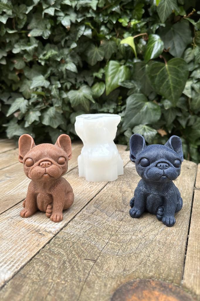 Fransız Bulldog Köpek Silikon Mum Kalıbı