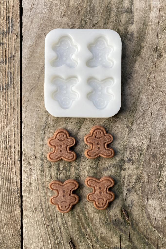Ginger Bisküvi Dörtlü Silikon Mum Kalıbı