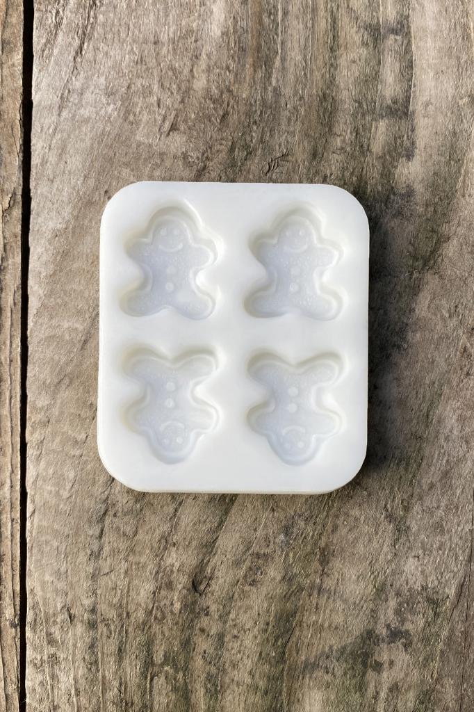 Ginger Bisküvi Dörtlü Silikon Mum Kalıbı