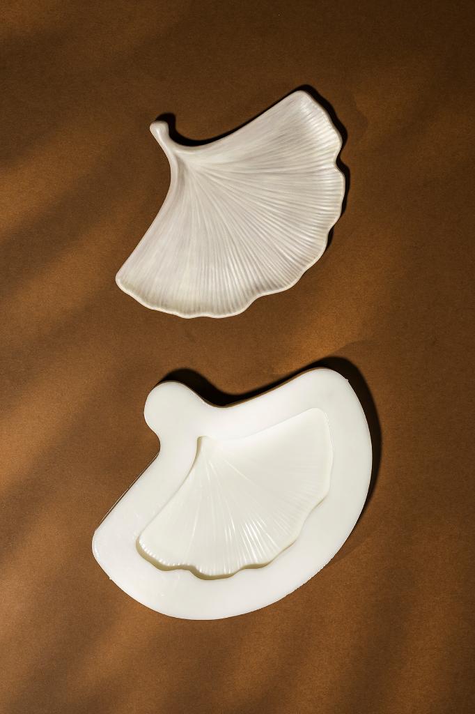 Ginkgo Biloba Yaprak Altlık Silikon Kalıp