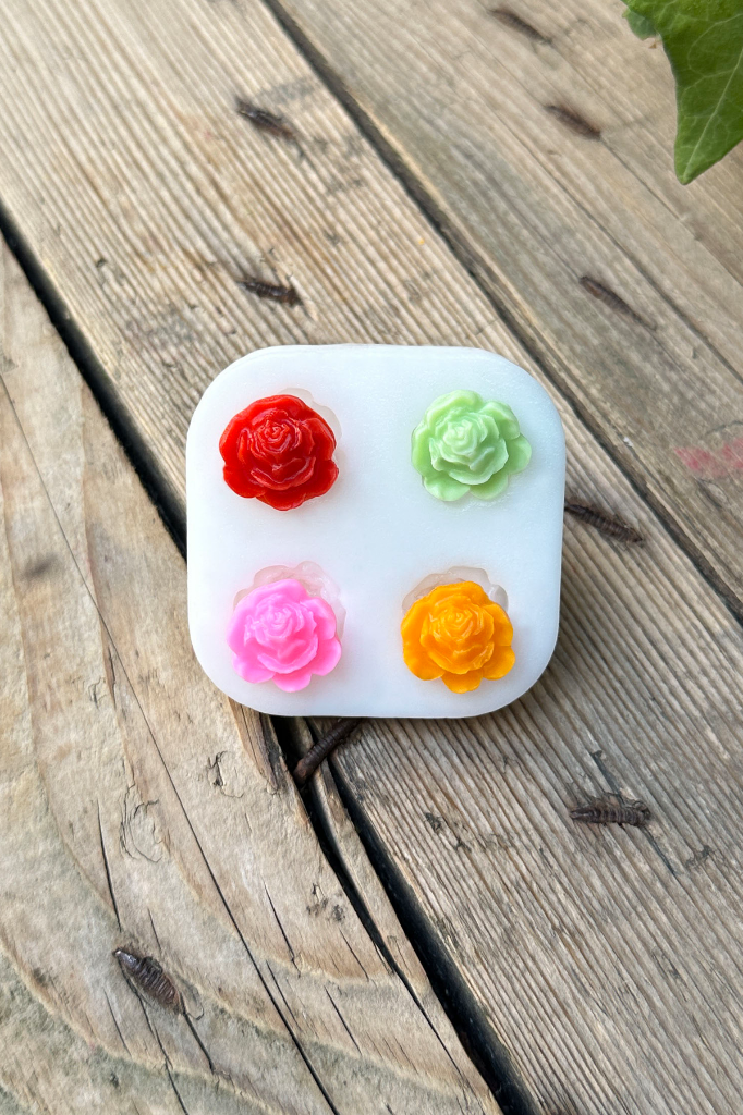 Rose Goncasi Flower 4-Cavity Silicone Candle Mold