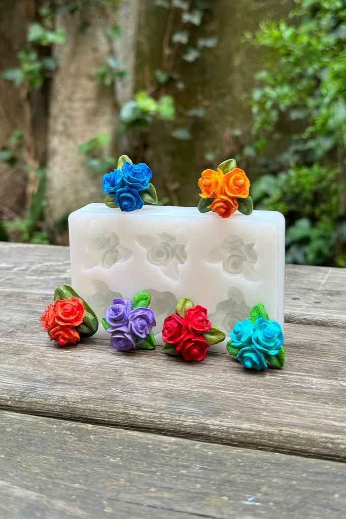 Gül Mini Altılı Silikon Mum Kalıbı