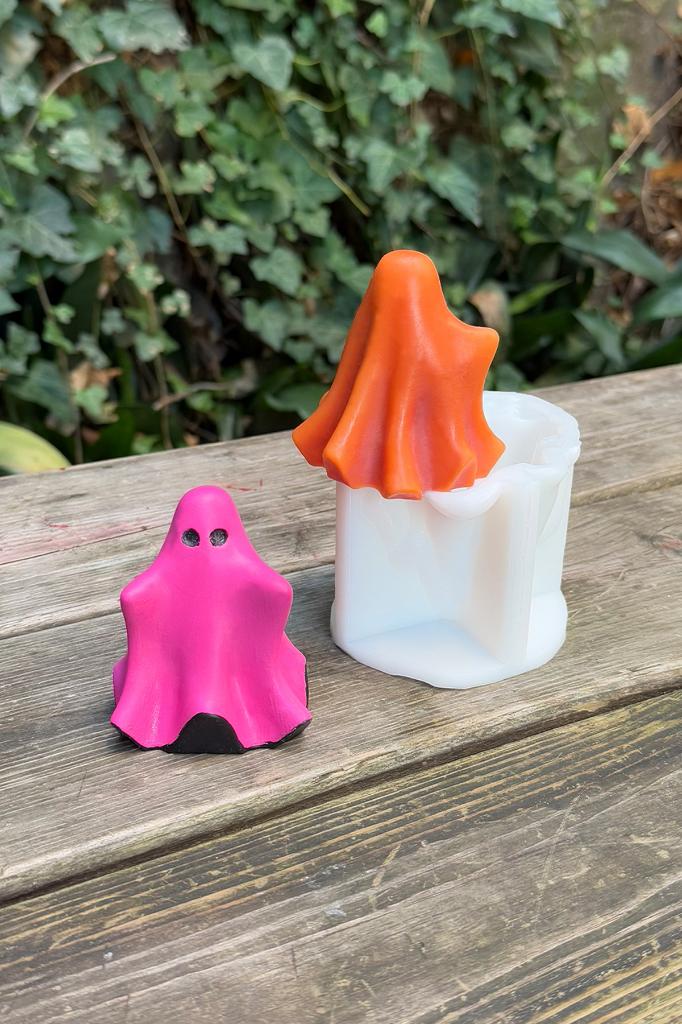 Hayalet 3D Silikon Mum Kalıbı