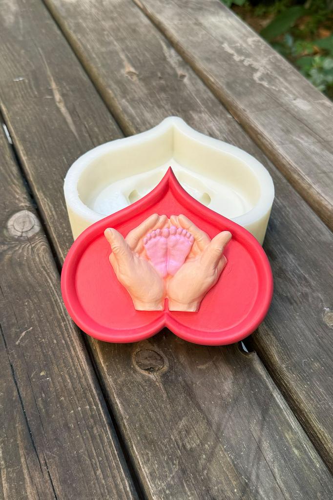 Heart Hands Silikon Mum Kalıbı