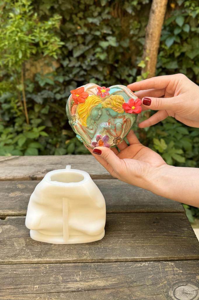 Heart Mother Baby Silikon Mum Kalıbı