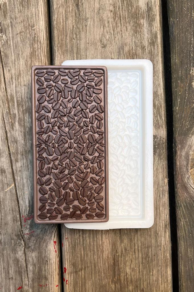 Kahveli Tablet Çikolata Silikon Mum Kalıbı
