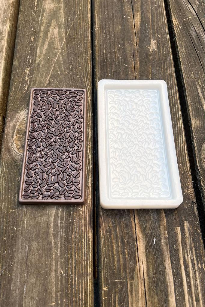 Kahveli Tablet Çikolata Silikon Mum Kalıbı