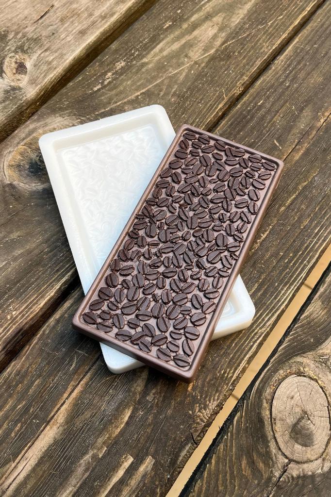 Kahveli Tablet Çikolata Silikon Mum Kalıbı