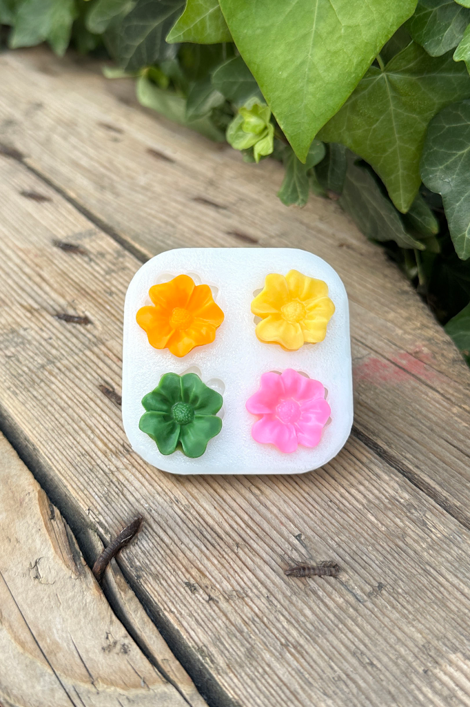 Kalanchoe Çiçeği Dörtlü Silikon Mum Kalıbı
