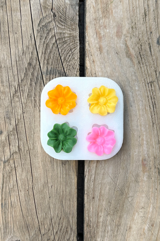 Kalanchoe Çiçeği Dörtlü Silikon Mum Kalıbı