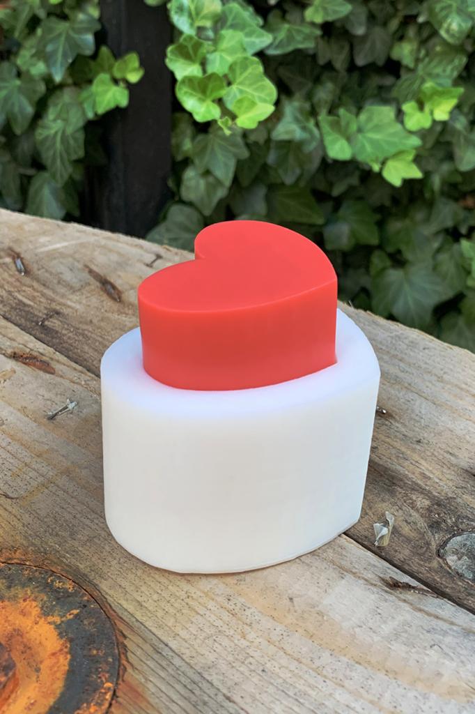 Kalp 2D Silikon Mum Kalıbı