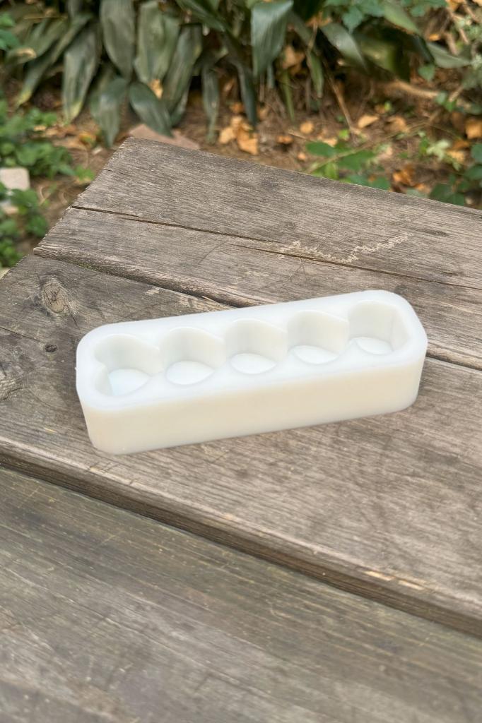 Kalp Şerit Silikon Mum Kalıbı