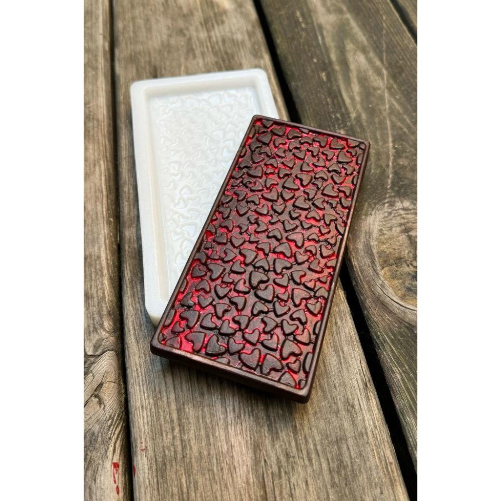 Kalpli Tablet Çikolata Silikon Mum Kalıbı