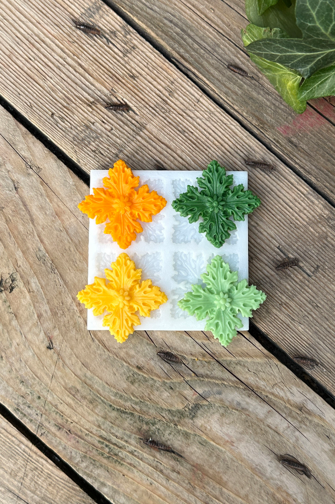 Kar Tanesi Flower 4-Cavity Silicone Candle Mold