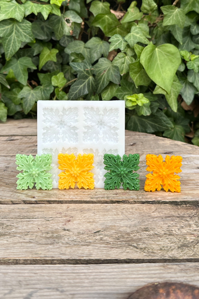 Kar Tanesi Flower 4-Cavity Silicone Candle Mold