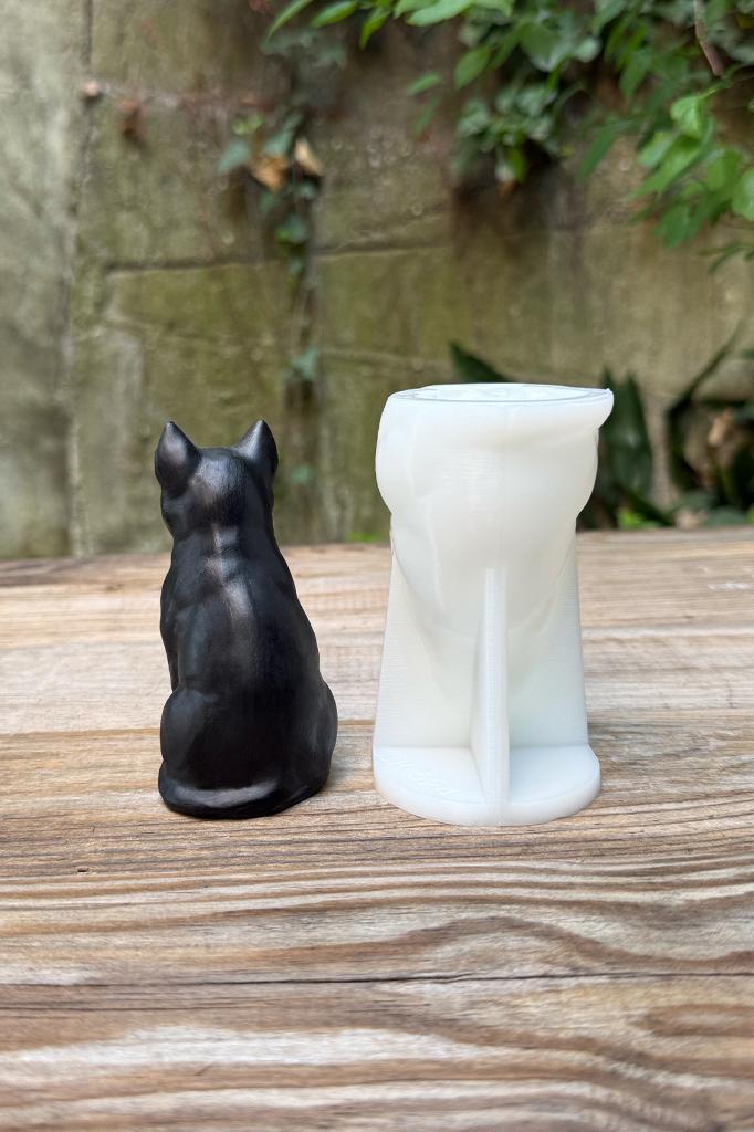 Kedi Kaju Silikon Mum Kalıbı