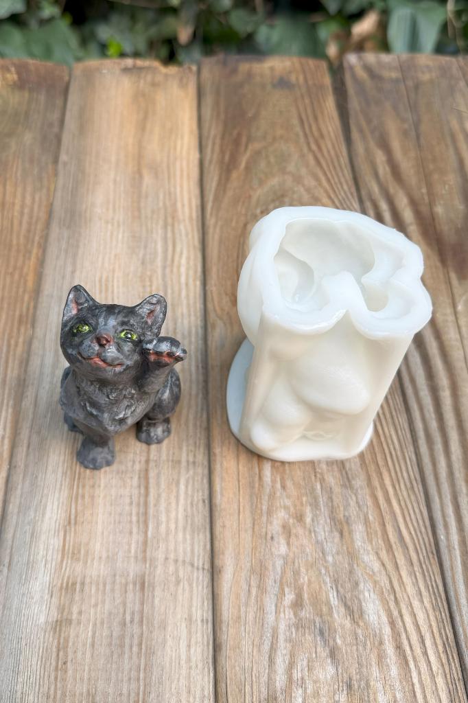 Kedi Lokum Silikon Mum Kalıbı