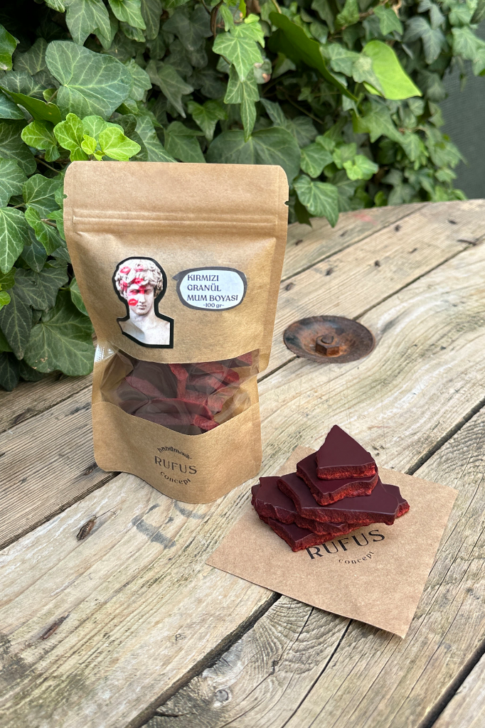 Kırmızı Granül Mum Boyası 100gr