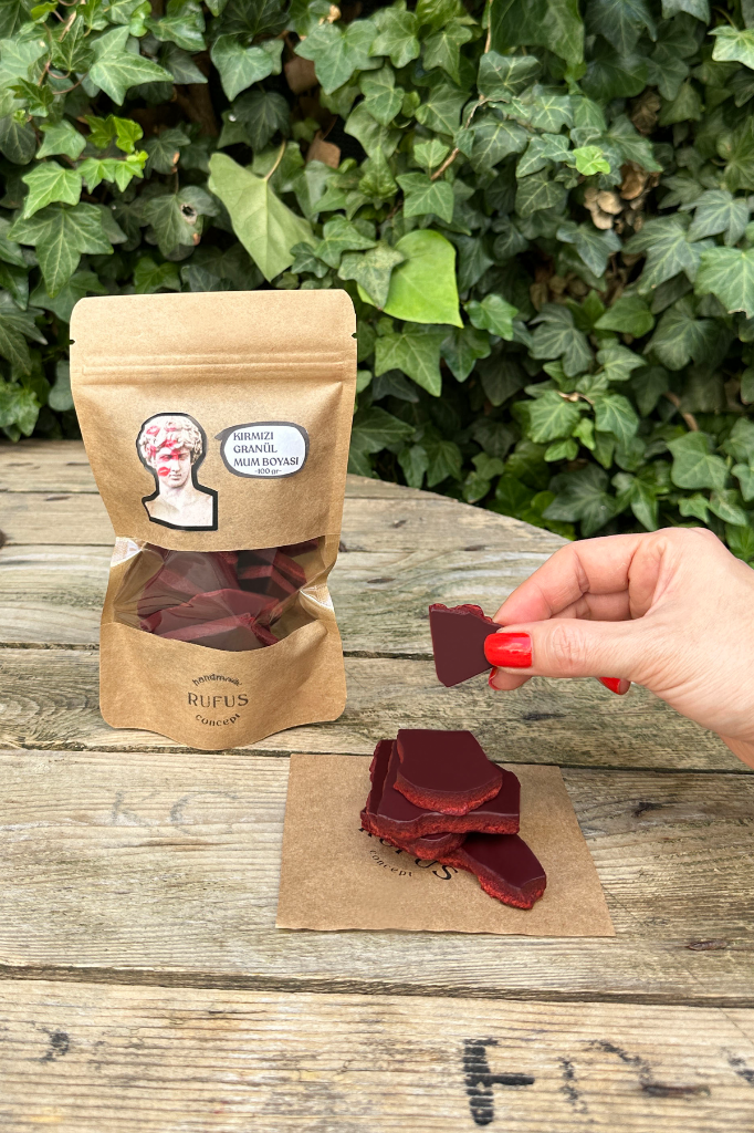 Kırmızı Granül Mum Boyası 100gr
