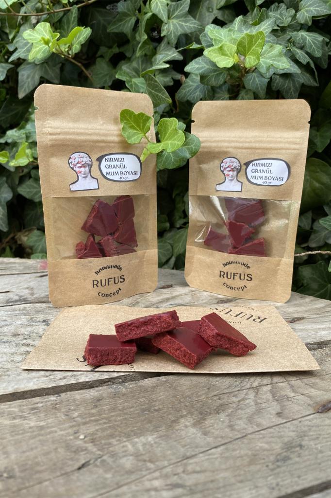 Kırmızı Granül Mum Boyası 10Gr